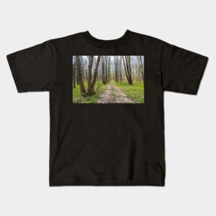 Hiking trail in the forest Kids T-Shirt